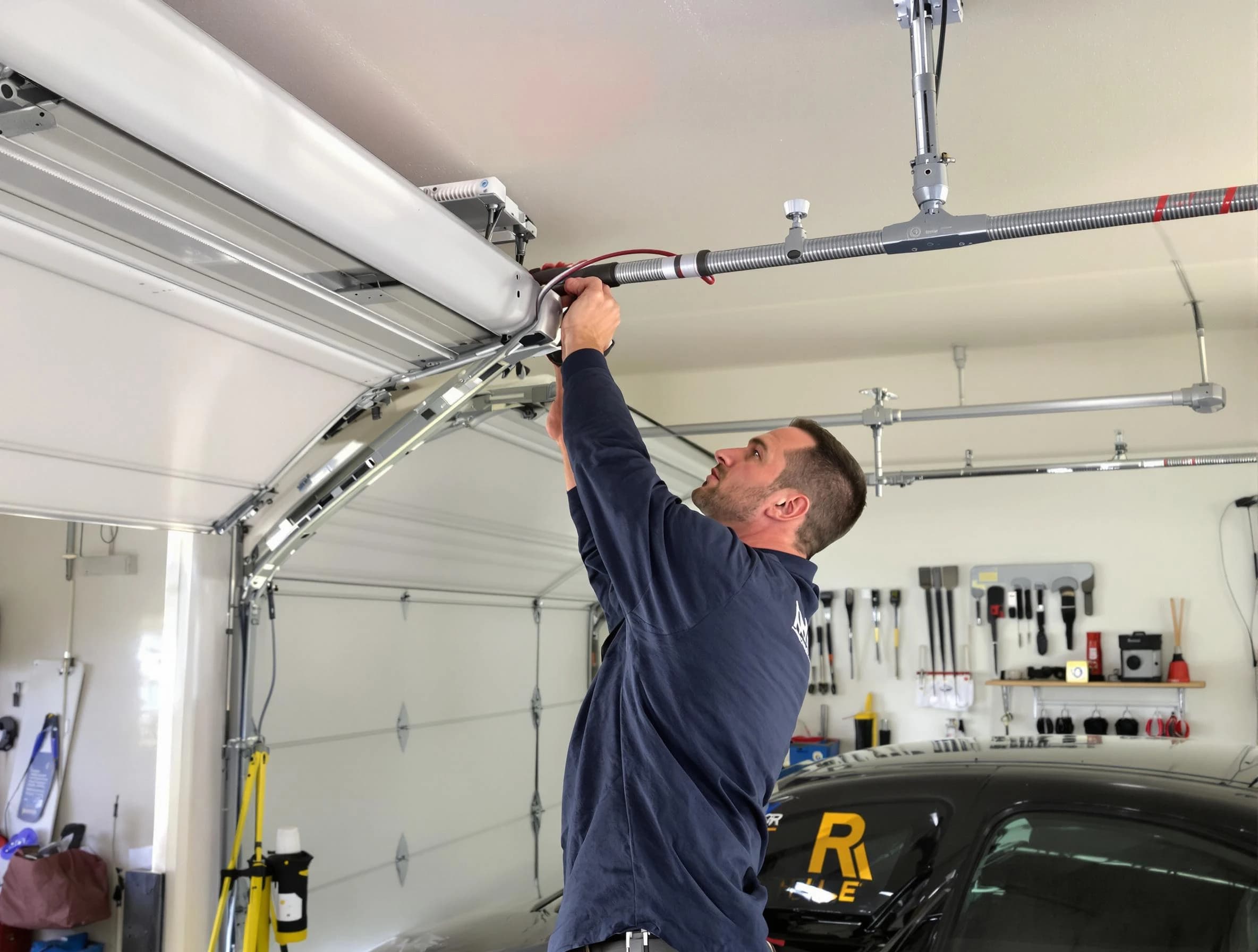 Hempfield Garage Door Repair technician performing garage door cable repair in Hempfield