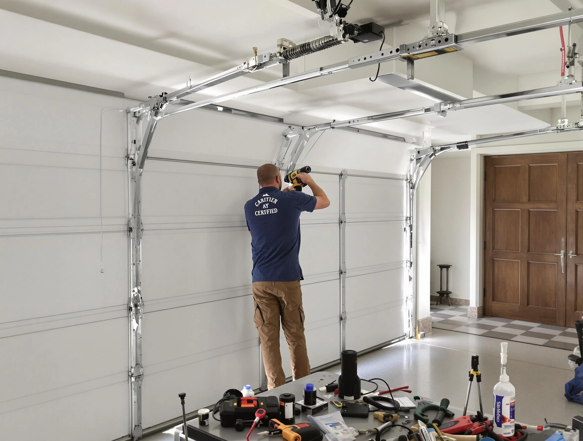 Hempfield Garage Door Repair certified technician performing precision garage door repair in Hempfield