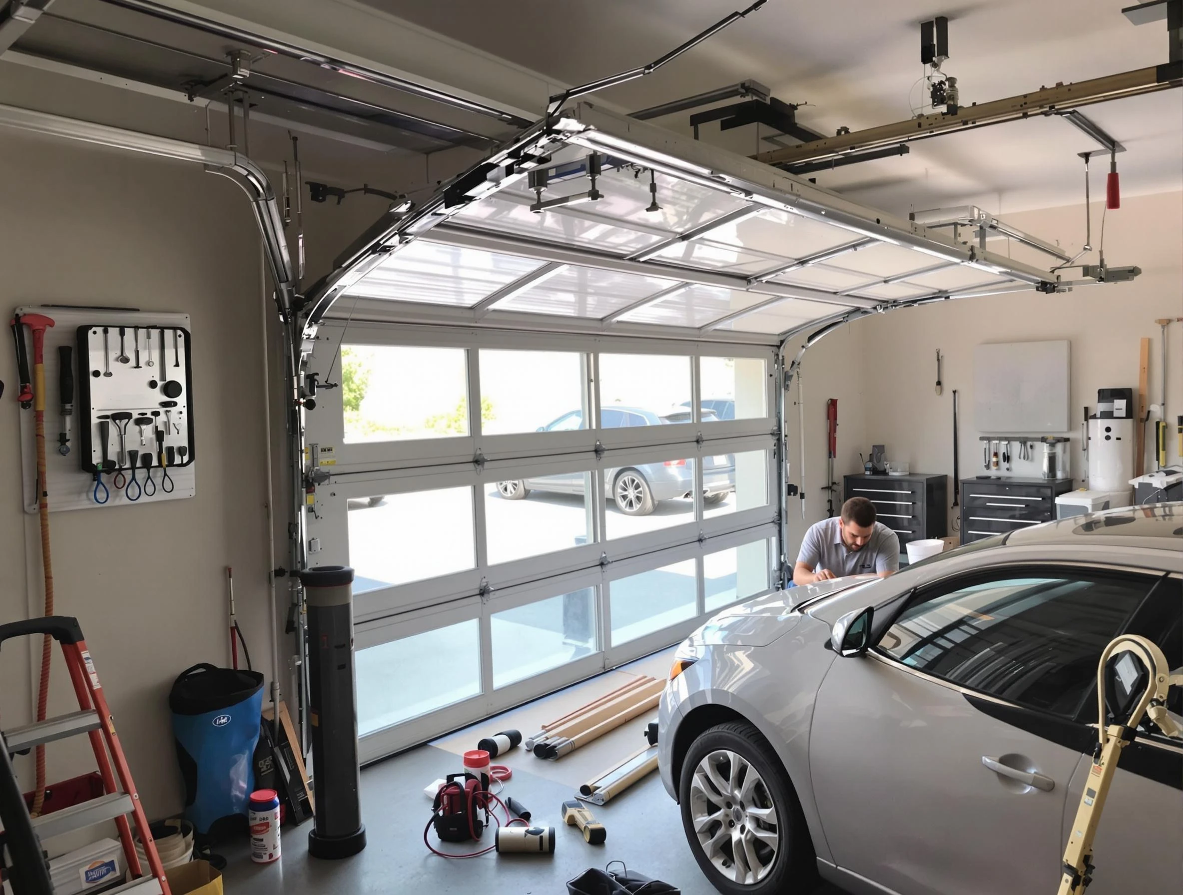 Garage door noise reduction service by Hempfield Garage Door Repair in Hempfield