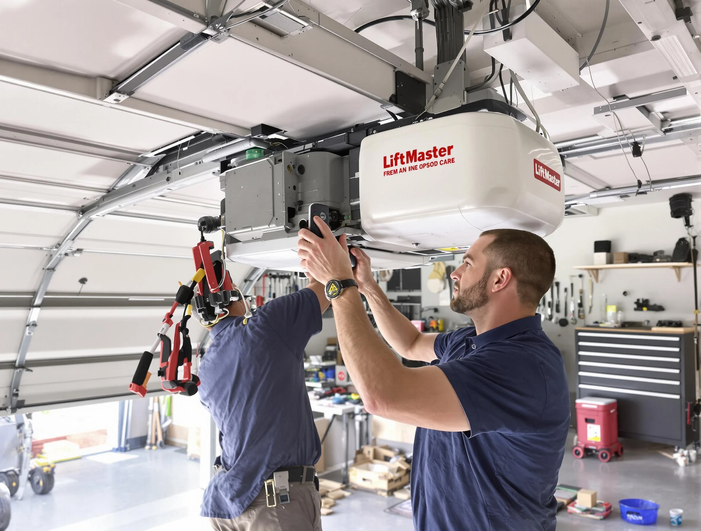 Hempfield Garage Door Repair technician performing advanced diagnostics on garage opener in Hempfield