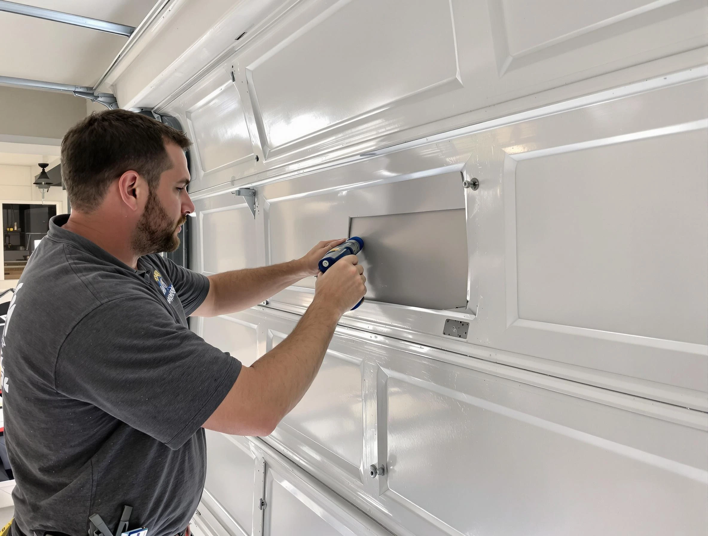 Garage door panel repair by Hempfield Garage Door Repair in Hempfield