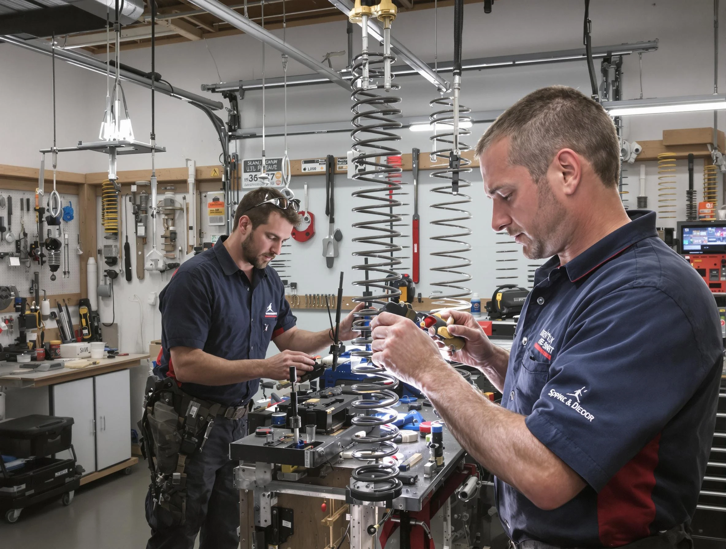 Garage door spring repair service by Hempfield Garage Door Repair in Hempfield