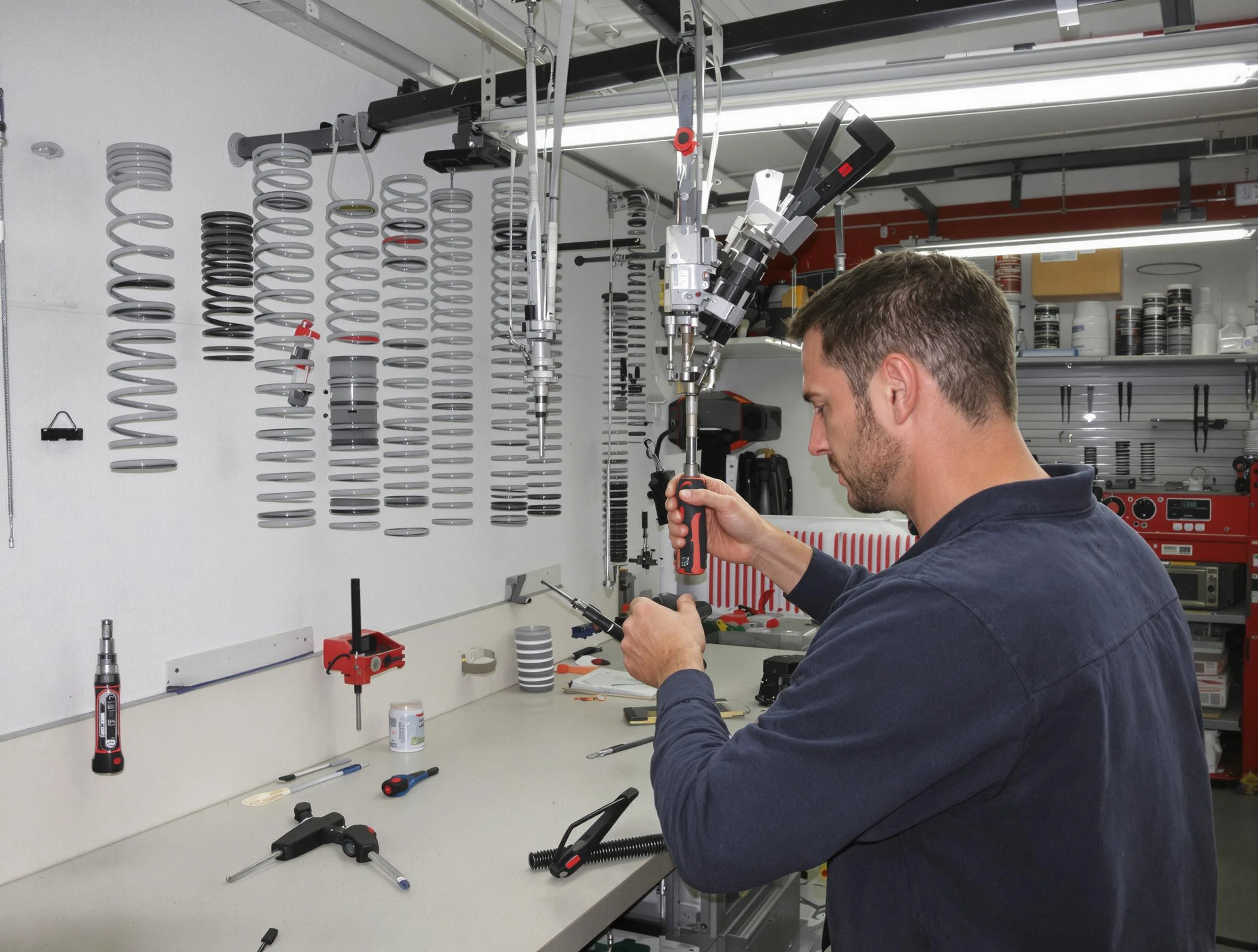 Hempfield Garage Door Repair safety certified technician performing precision spring replacement in Hempfield